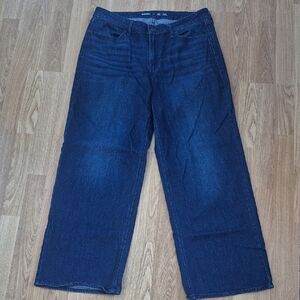 Old Navy High-Rise Wide Leg Jeans - Dark Blue